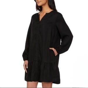 Buffalo David Bitton Black Long Sleeve Dress Women's Size XL Flowy New!